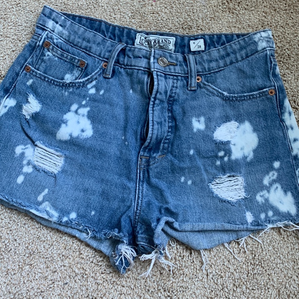Acid wash/bleach dyed lucky brand shorts